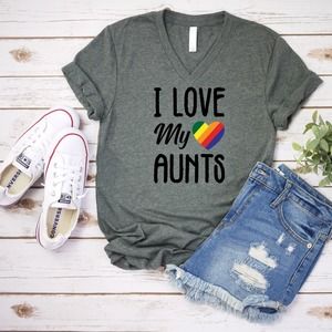 I Love My Aunts Shirt, Rainbow Shirt, LGBTQ Shirt, LGBTQ T-shirt, Pride Shirt